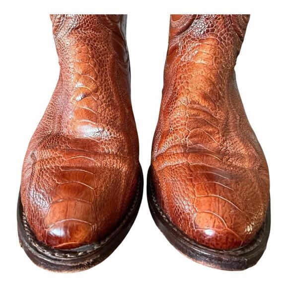 Dan Post Ostrich Leg Western Cowboy Boot Style 6636 Men size 9 D - Picture 4 of 9
